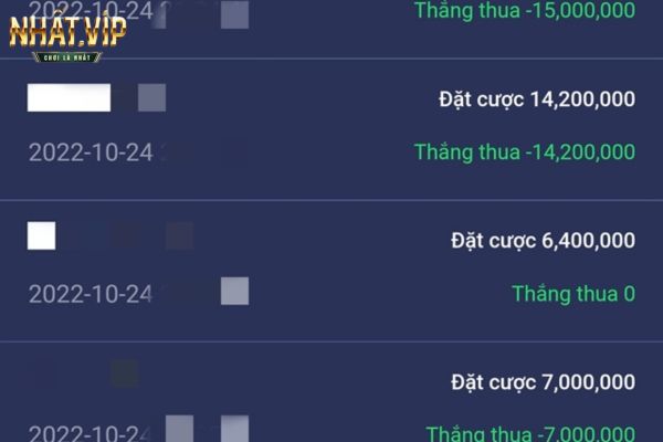 Lịch sử cược giúp cho anh em theo dõi các hoạt động tài chính